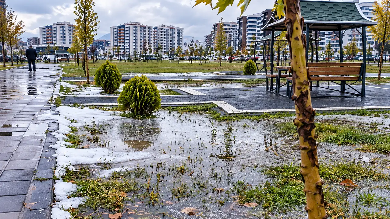 Kayseri'de beklenmeyen hava olayı! Görenleri şaşırttı