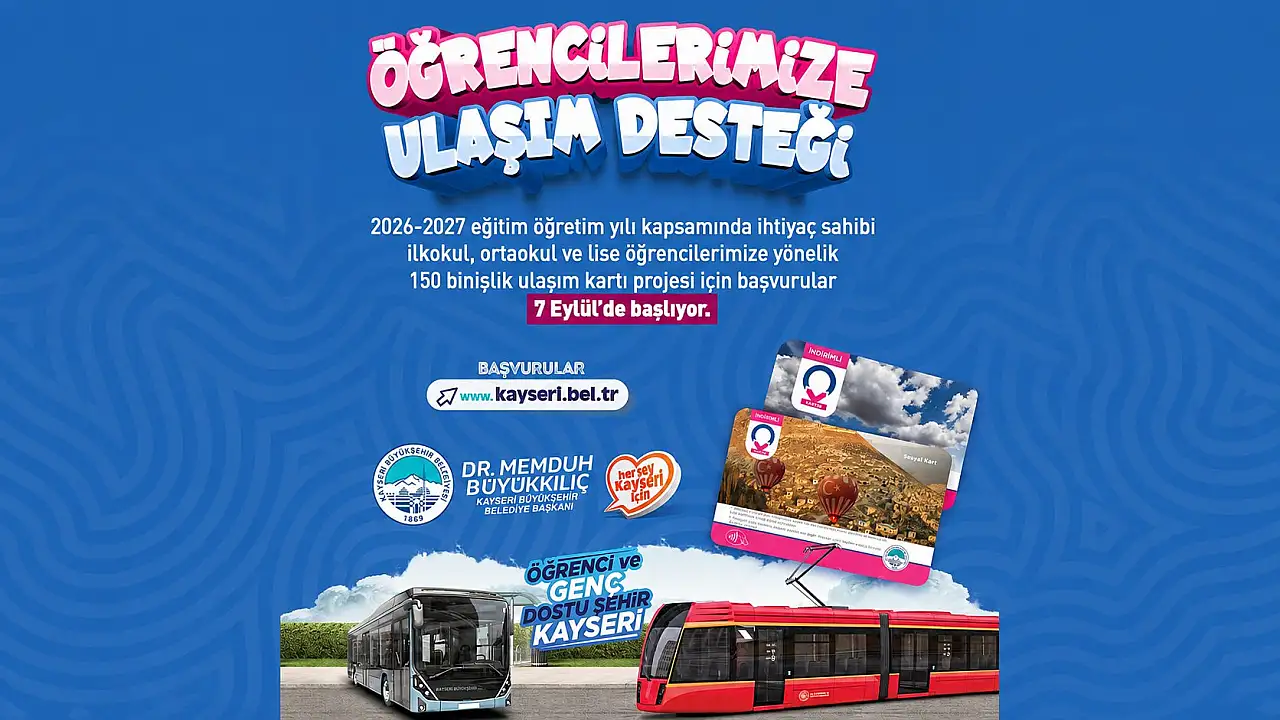 Kayseri'de öğrencilere müjde! Ulaşım desteği geliyor