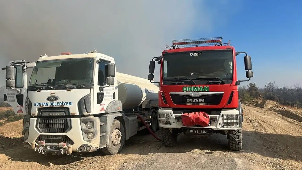 Yangın haberini aldılar Bünyan ekibi bölgeye gitti!