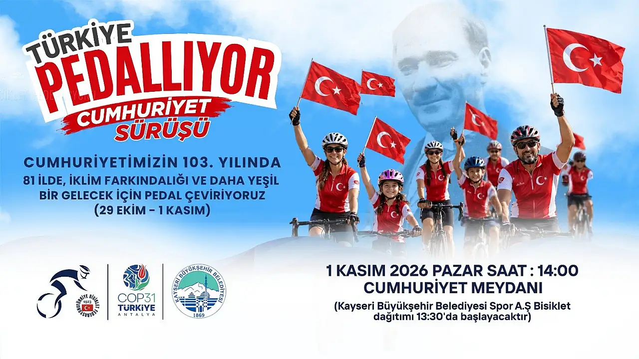 Kayseri'de Cumhuriyet için pedallar çevrilecek