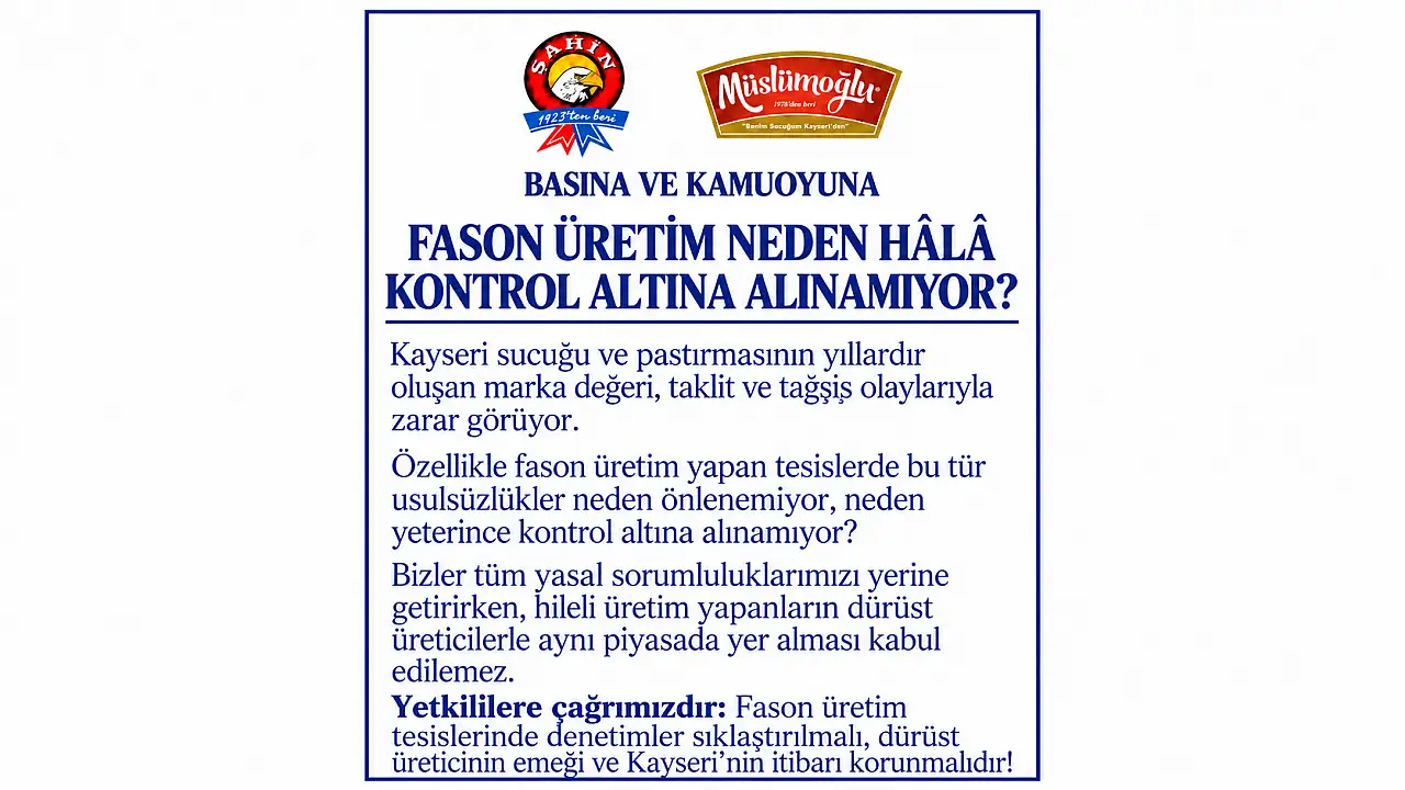 Sucuk sektörü isyanda! Şahin ve Müslümoğlu'ndan açıklama
