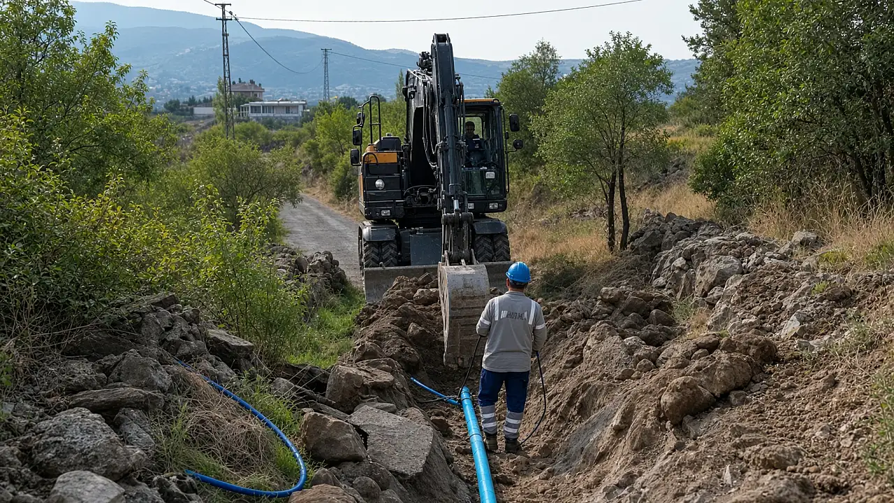 Kayseri'de yeni yerleşimler için KASKİ sahada!