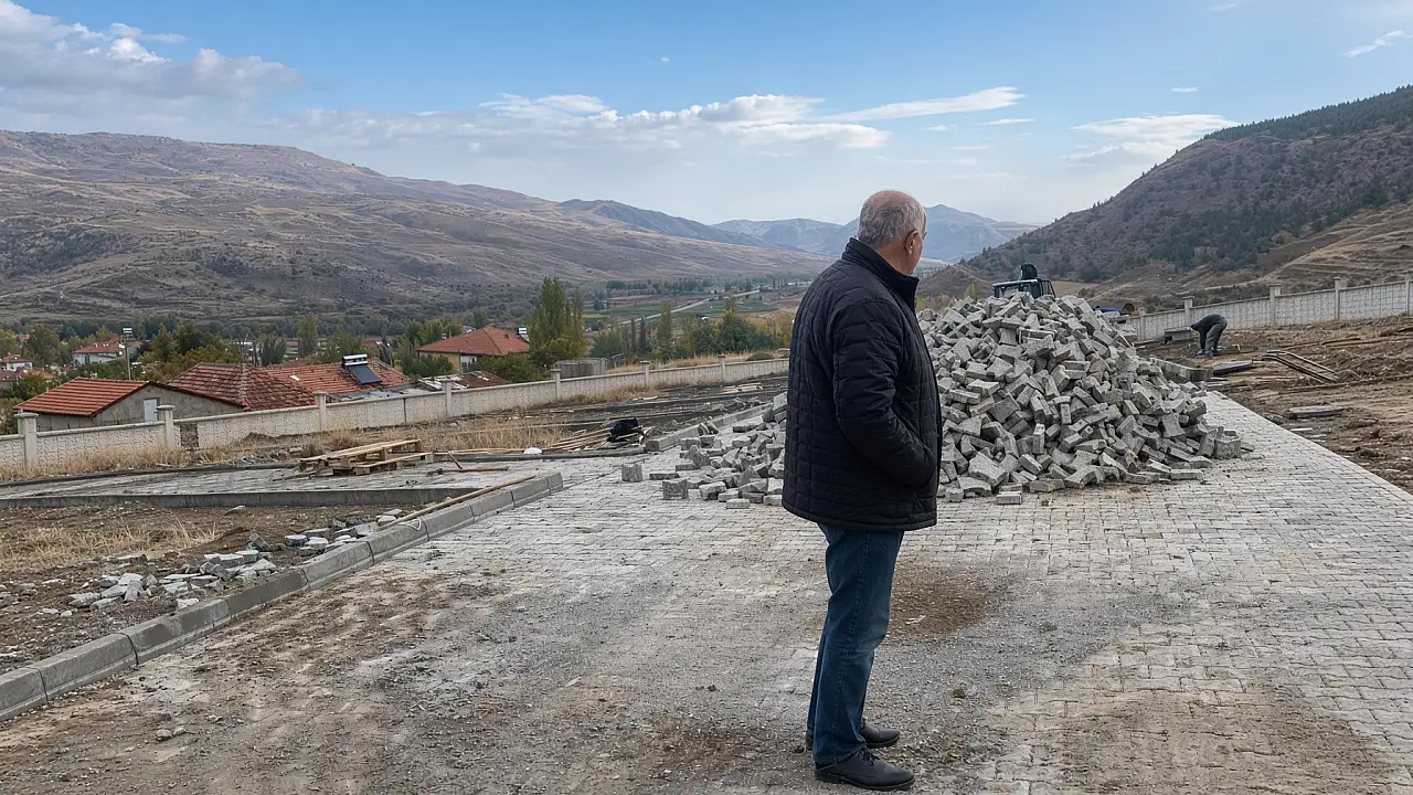 Kayseri'de mezarlık yolları yenileniyor: Çalışmalar yerinde incelendi