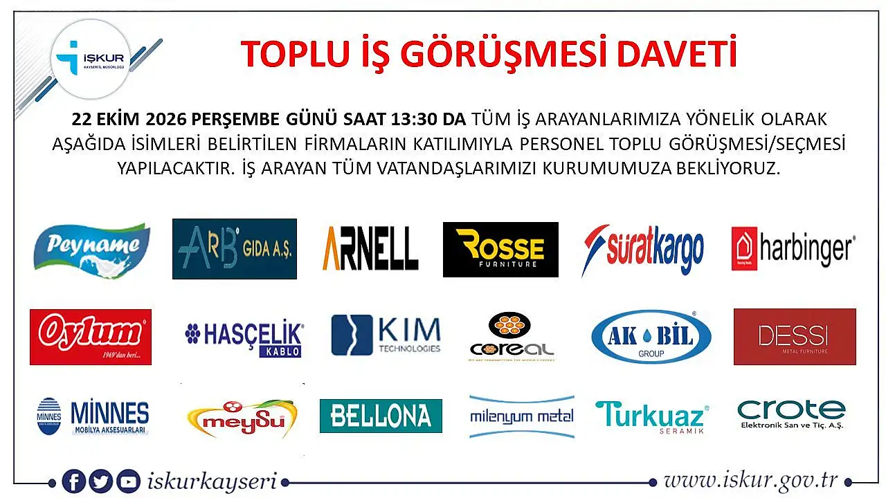 18 Firma personel alacak! İŞKUR tarih verdi