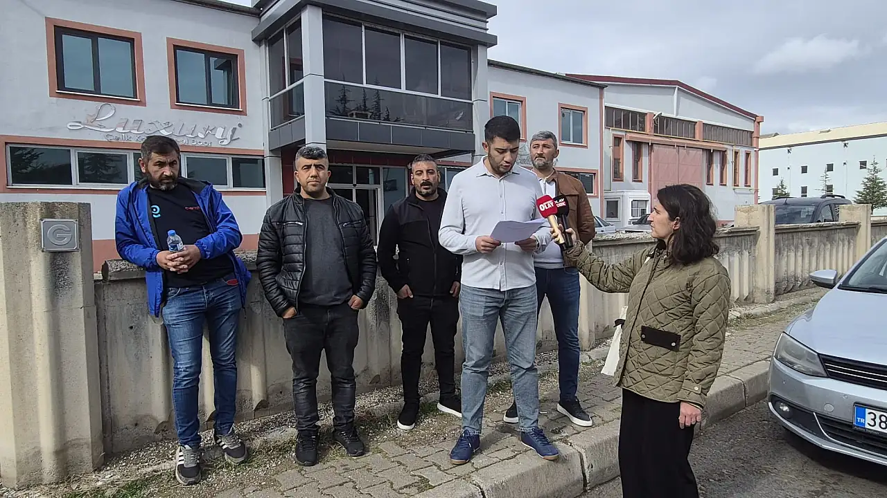 Kayseri'de 5 aydır maaşlarını alamayan işçiler yetkililere seslendi
