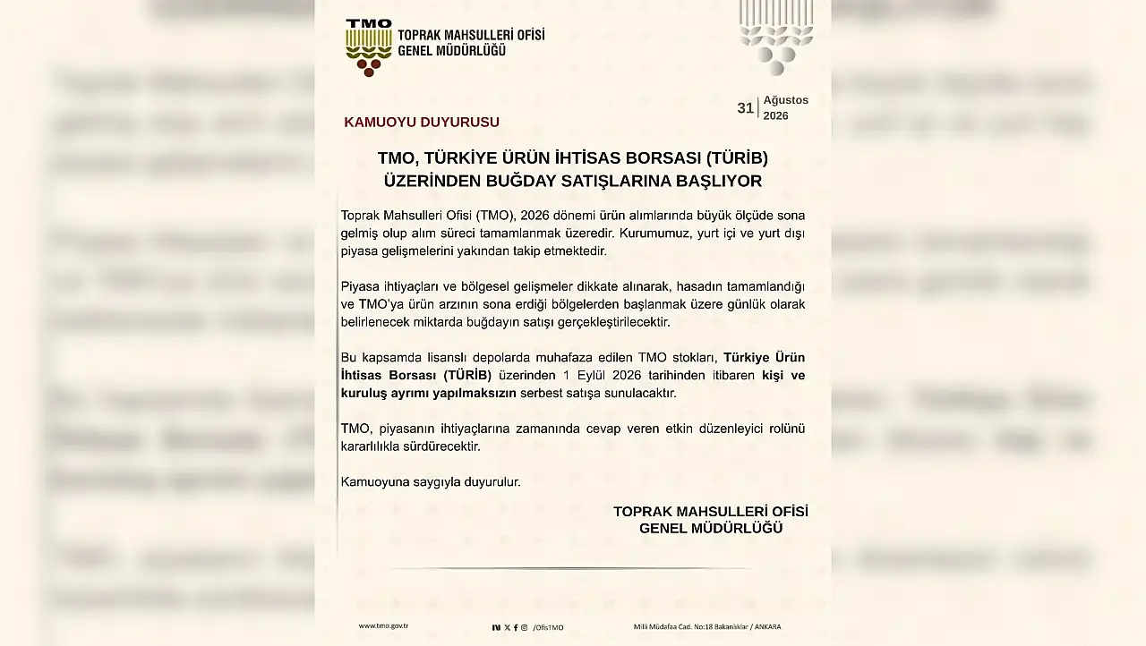 Buğday tedariği iddialarının ardından TMO dikkat çeken hamle!
