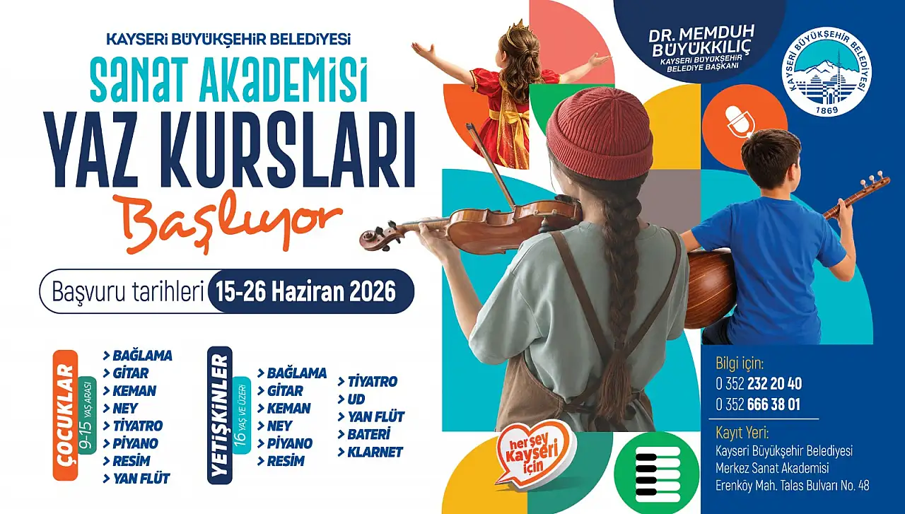 Büyükşehir Konservatuvarı yaz kursları heyecanı başlıyor