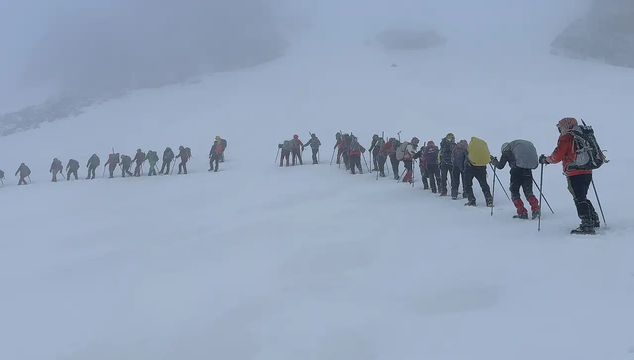 Erciyes'te Dağcılar tipi nedeniyle geri döndü!