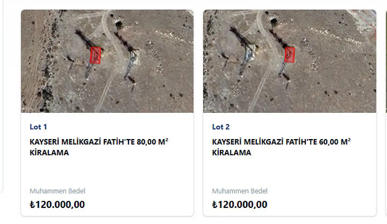 Kayseri'de satılacak ve kiralanacak arsalar belli oldu! İşte ücretleri