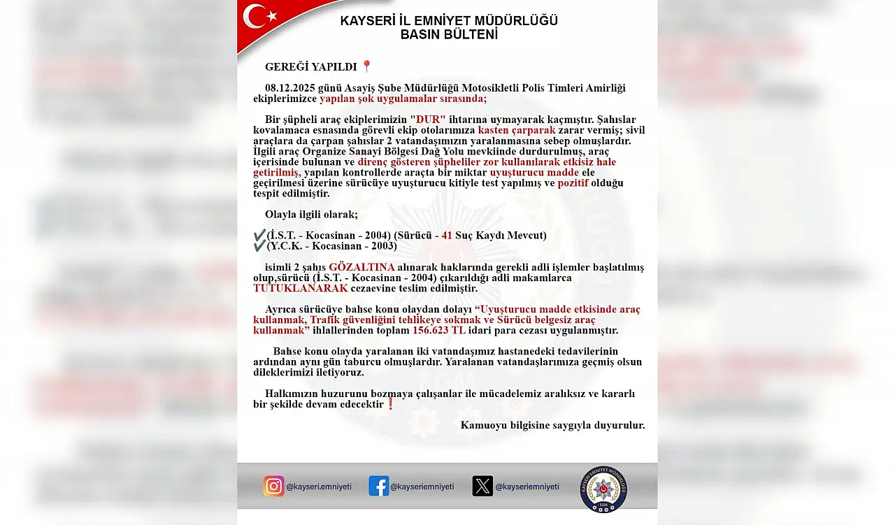 Polisten kaçan 'suç makinesi' bakın neyle yakalandı!