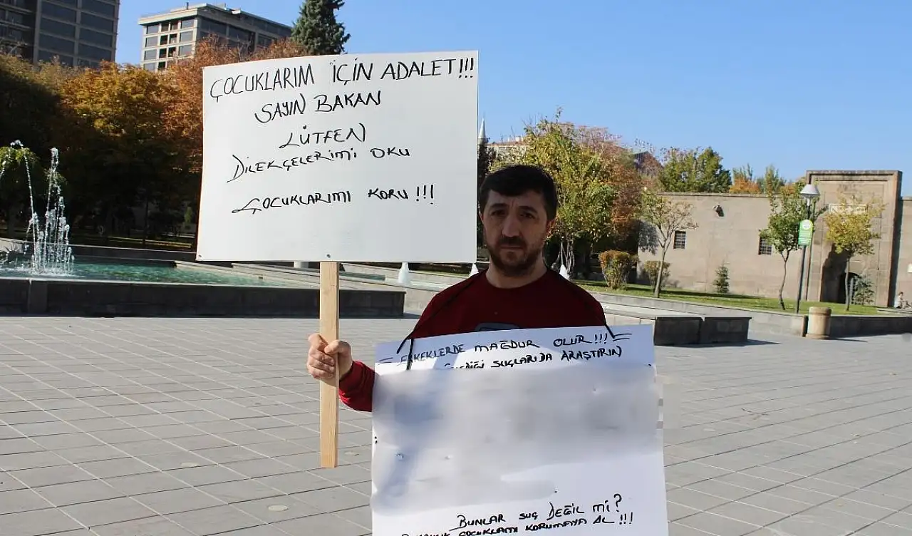 Kayseri'de tek kişilik eylem! İşte nedeni...