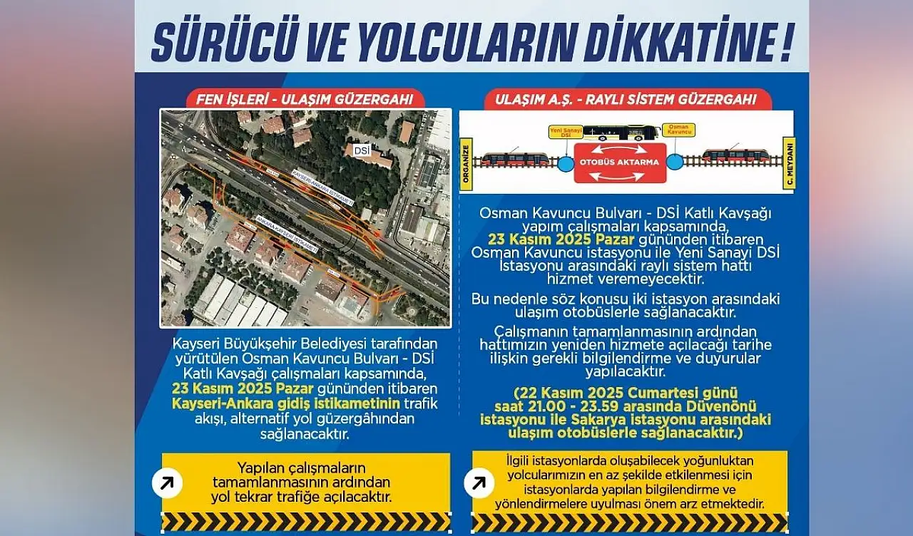 Kayseri'de sürücülere ve yolculara kritik uyarı: Yollar kapanıyor