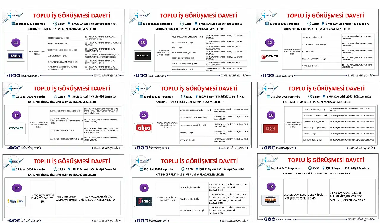 İş arayanlar dikkat! 407 kişilik alım başlıyor