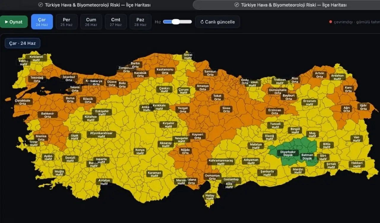 Harita yayımlandı: Kayseri'de dikkat çeken sivrisinek riski