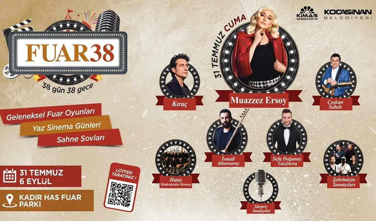 Ünlü sanatçılar Kayseri'ye geliyor! 38 gün 38 gece dev eğlence