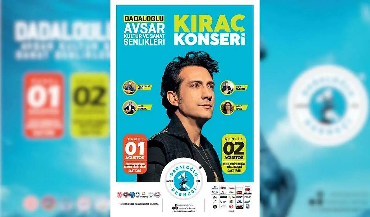 Kayseri'de bugün büyük buluşma! Ünlü şarkıcı şenliğe geliyor