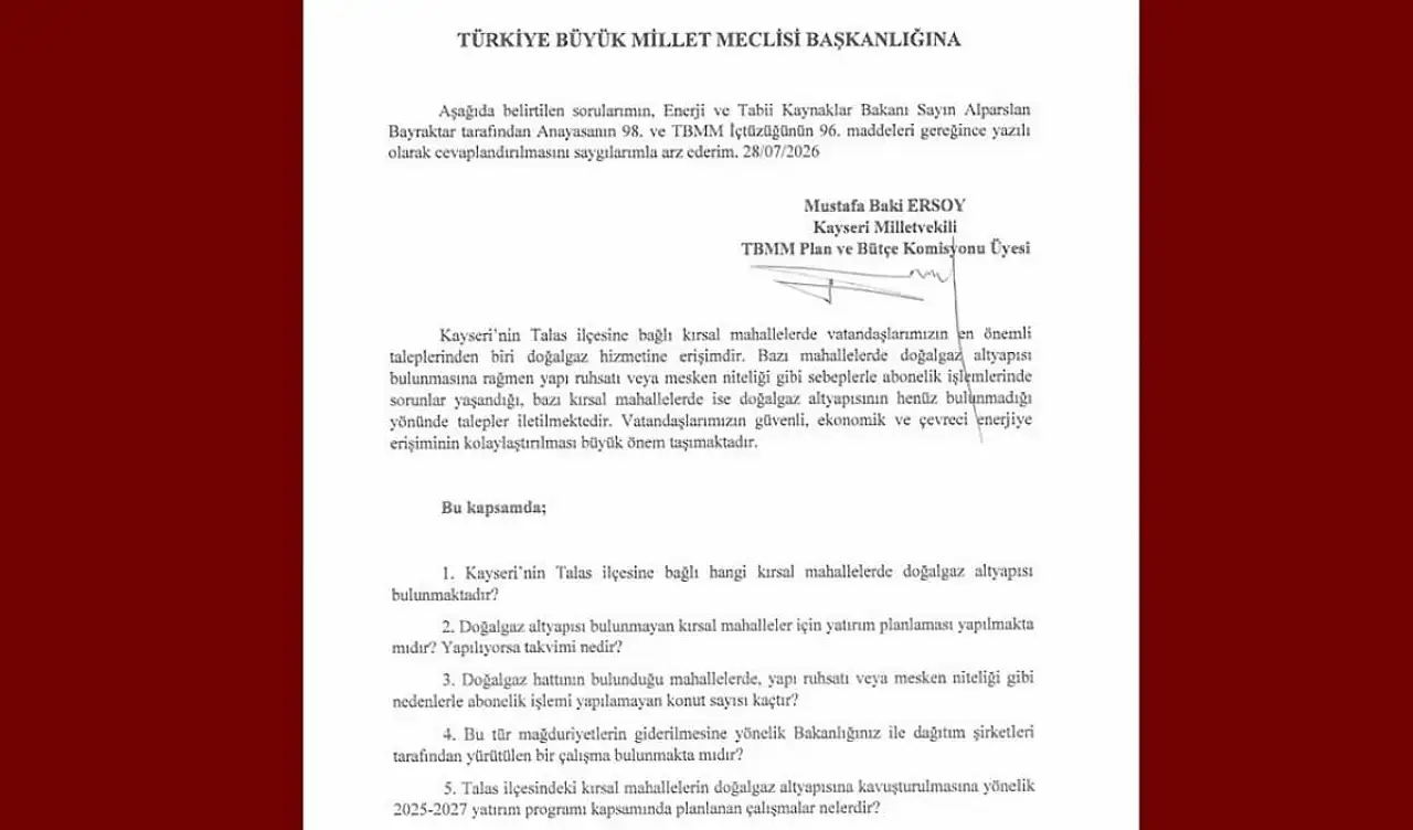 Kayseri'nin doğalgaz sorunu meclis gündeminde!