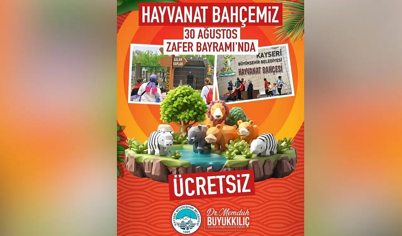 Kayseri'de 30 Ağustos sürprizi! Ücretsiz olacak