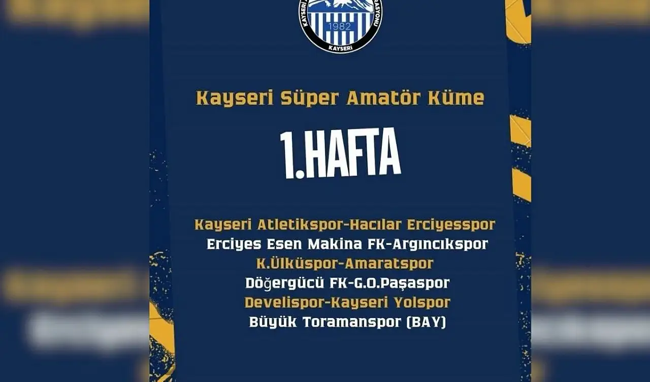 Kayseri Süper Amatör Küme'de yeni sezon heyecanı takımlar belli oldu!