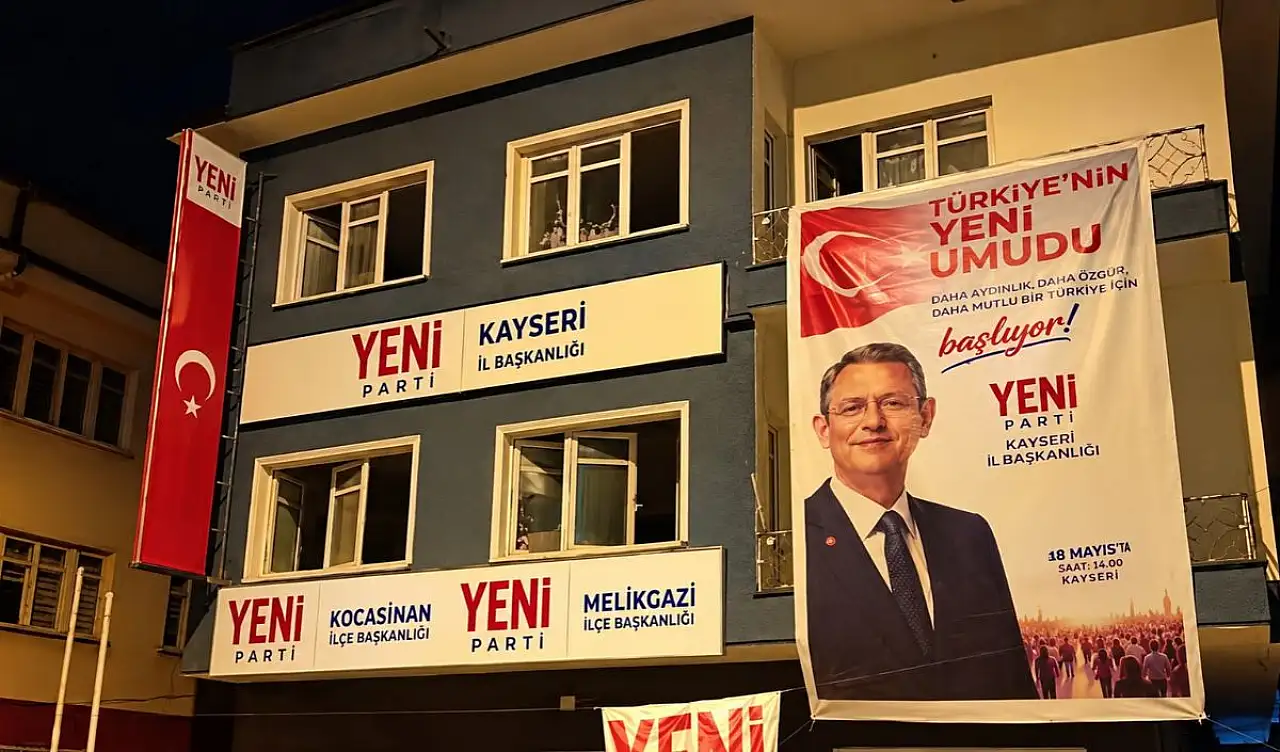 YENİ Parti'nin Kayseri'deki ilk il kongresi bugün yapılacak