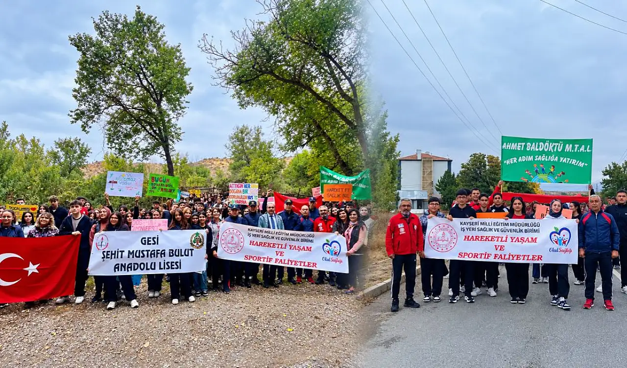 Kayseri'de 300 kişi yürüdü