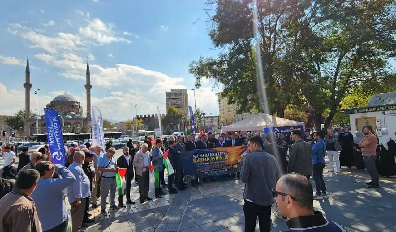 Kayseri'de Gazze isyanı: Tarihin en barbar soykırımı işleniyor!