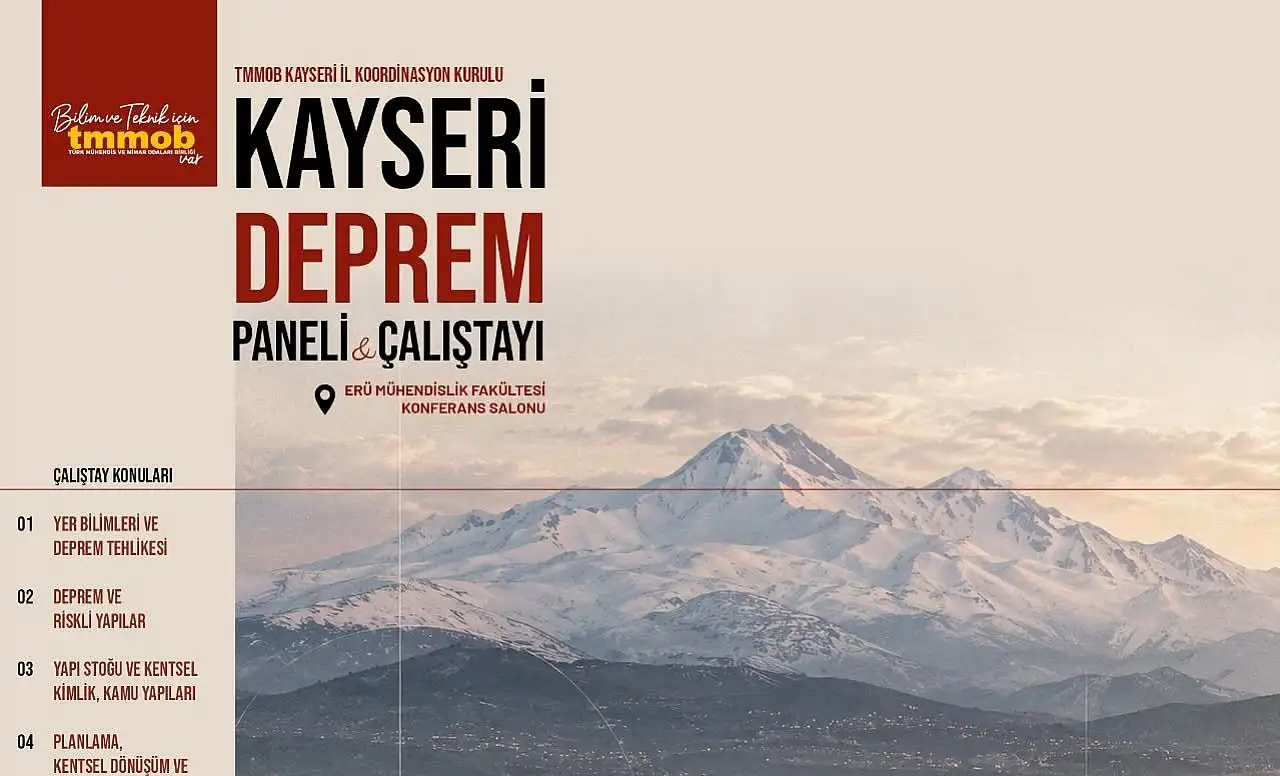 Yarın başlanıyor! Kayseri'de deprem konuşulacak