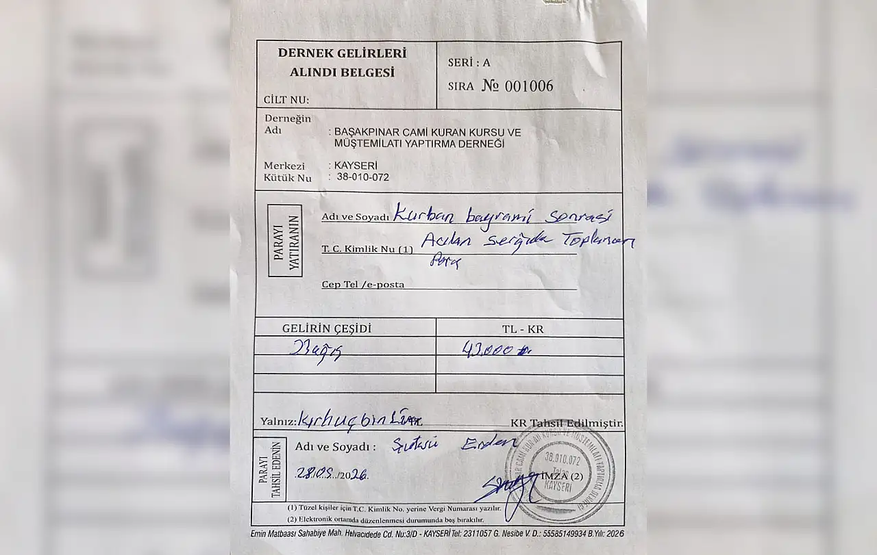 Bayramda Kayseri'deki mahallede 43 bin TL toplandı!