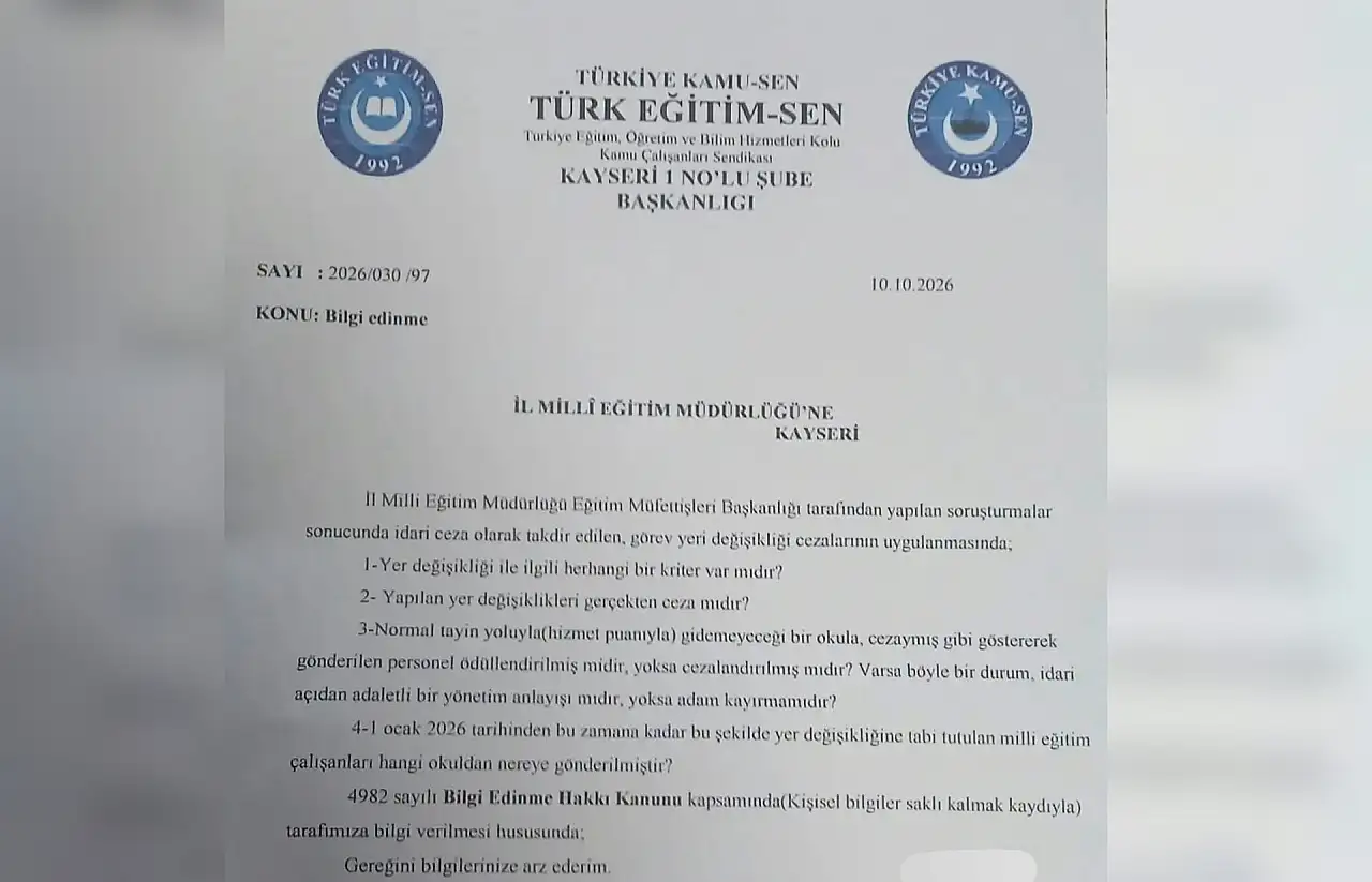 Sendika Başkanından kafa karıştıran iddia! Kayseri'deki Müdürlük'te kim, kimi, neden koruyor?