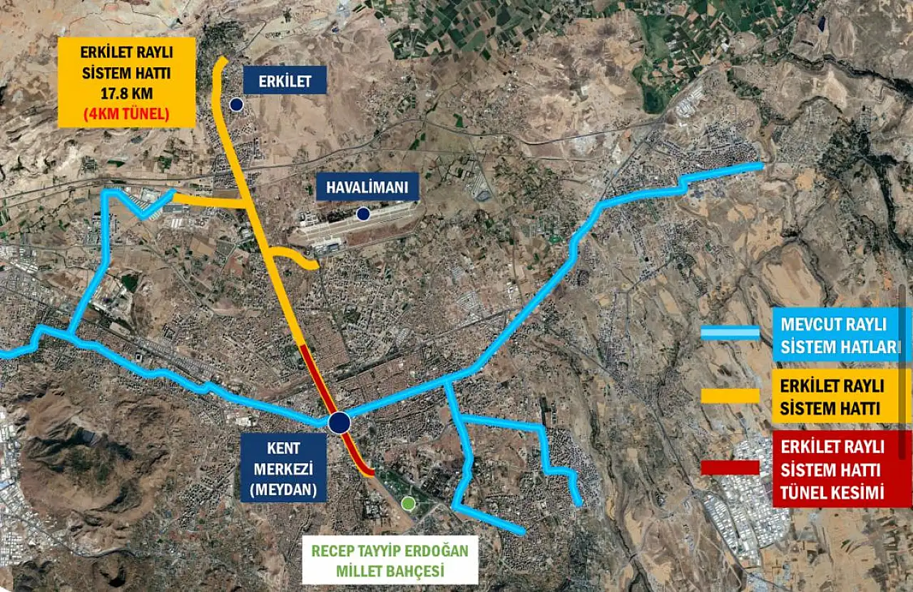 Kayseri'ye yeraltından gidecek tramvay geliyor! Bakın nereden geçecek?