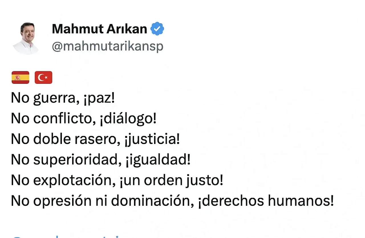 Arıkan'dan İspanyolca mesaj!