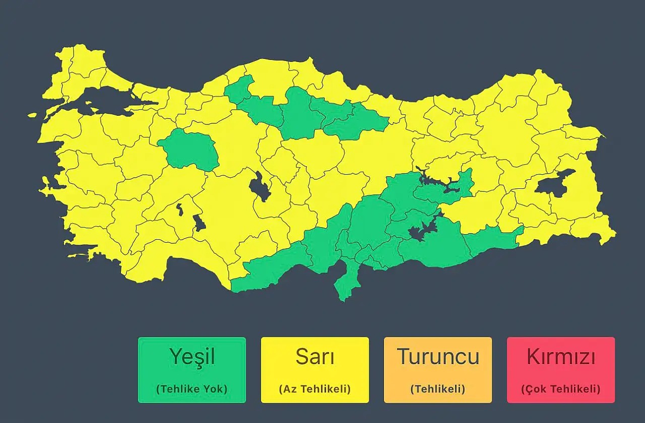 Bakanlık'tan Kayseri dahil 63 ile uyarı!