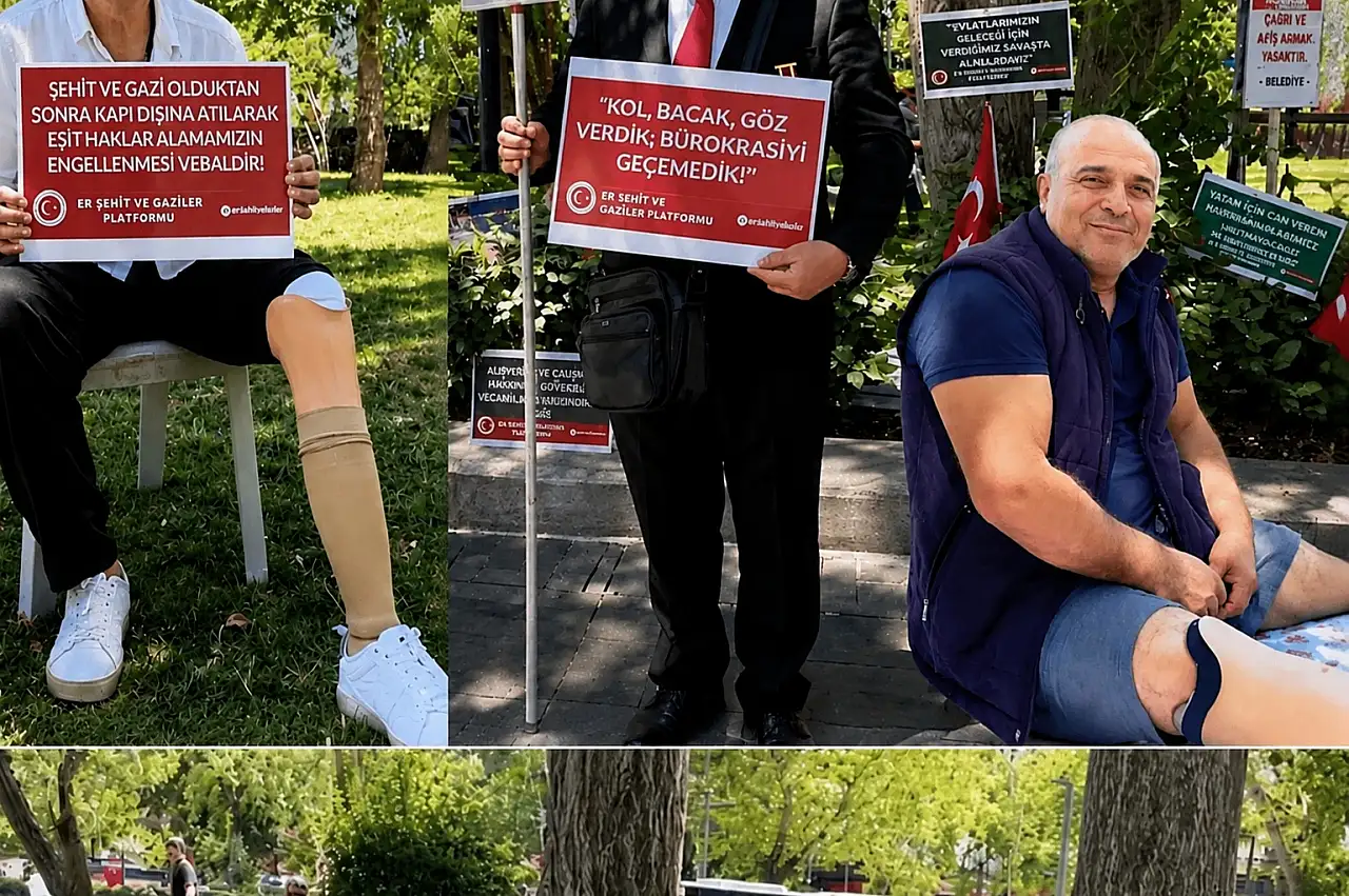 Develi'den Ankara'ya destek: Gaziler bir oldu!