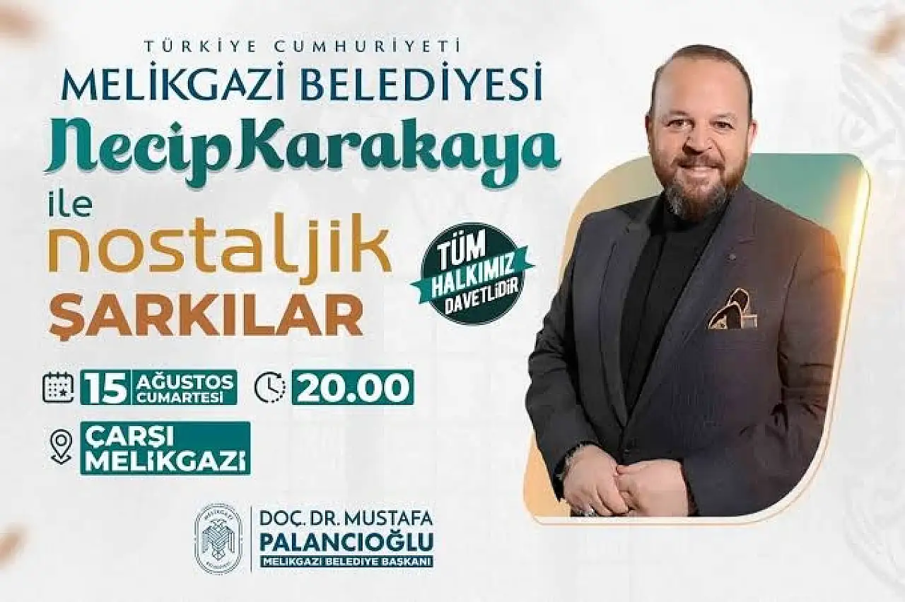 Çarşı Melikgazi'de tasavvuf müziği sanatçısı sahne alacak