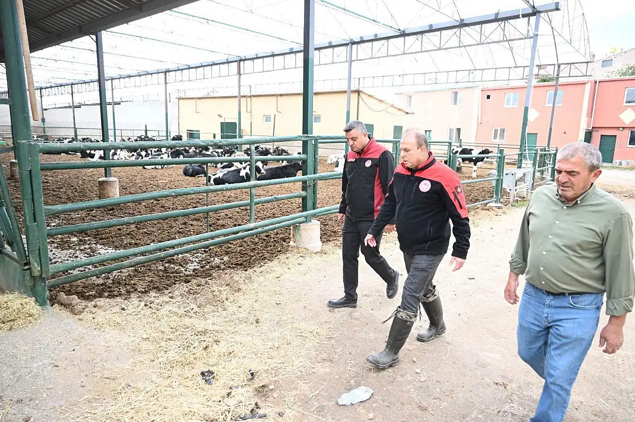 Kayseri Tarım Müdürlüğü Talas'ta hayvancılık ve üretim alanlarını inceledi