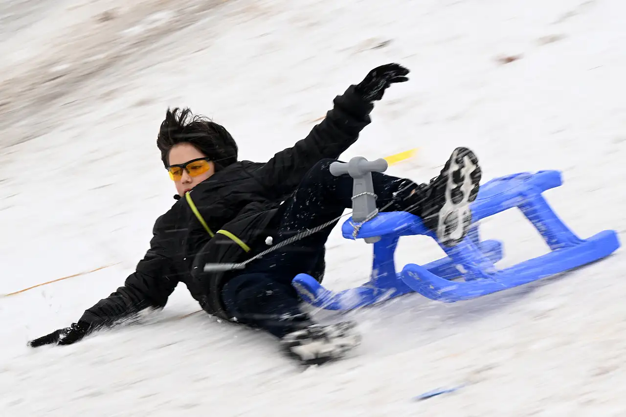 Kayseri'de karın tadını onlar çıkardı