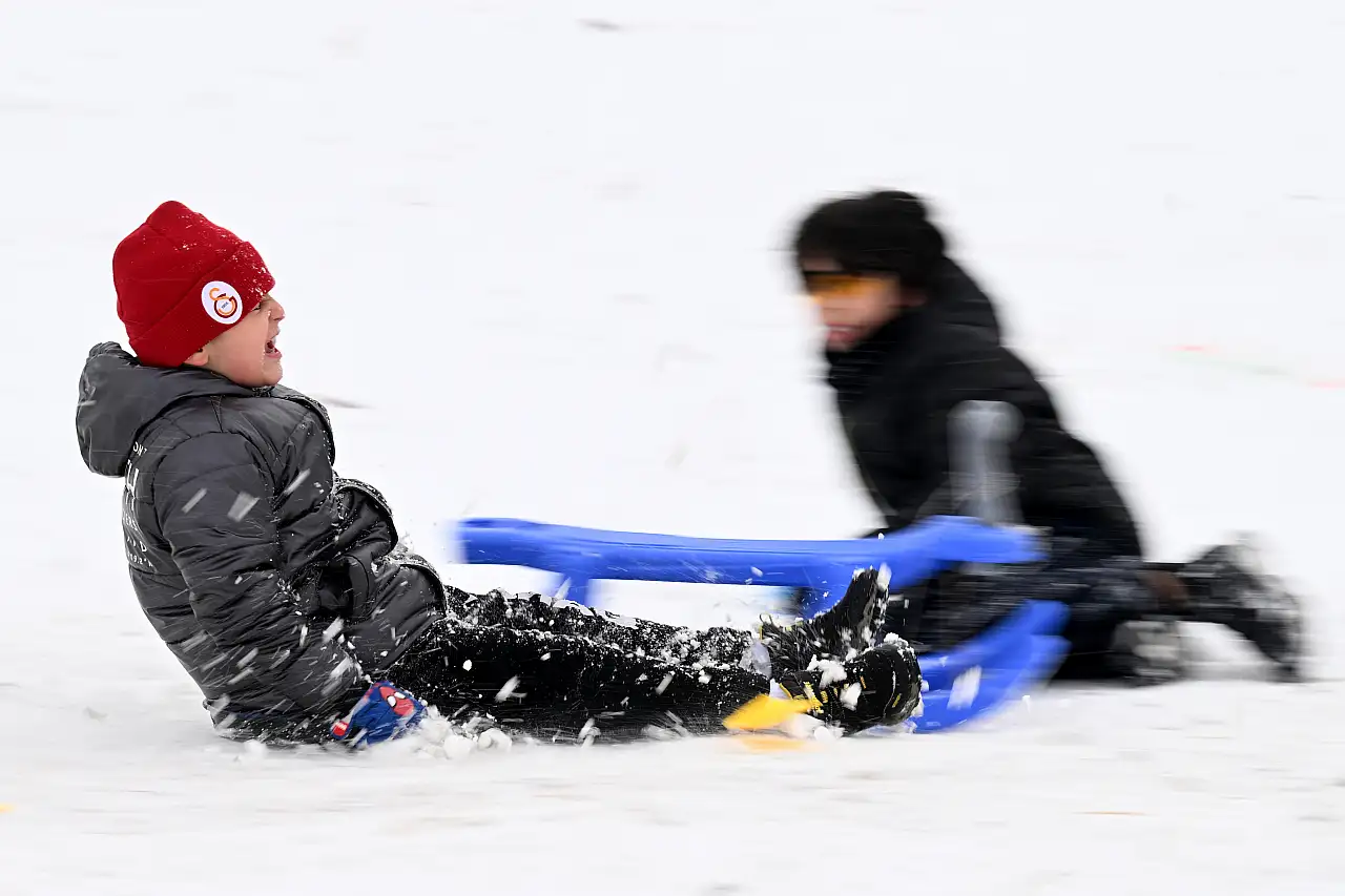 Kayseri'de karın tadını onlar çıkardı