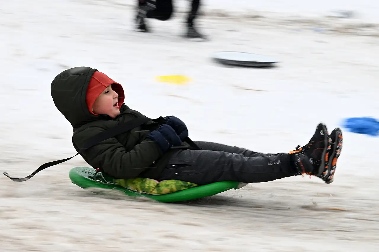 Kayseri'de karın tadını onlar çıkardı