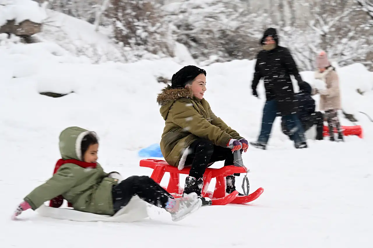Kayseri'de karın tadını onlar çıkardı