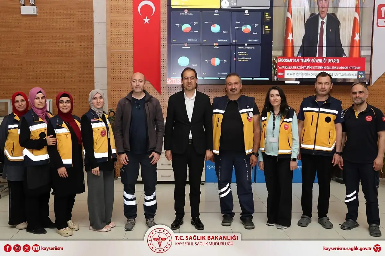 Kayseri'de 112 personellerine sürpriz ziyaret!