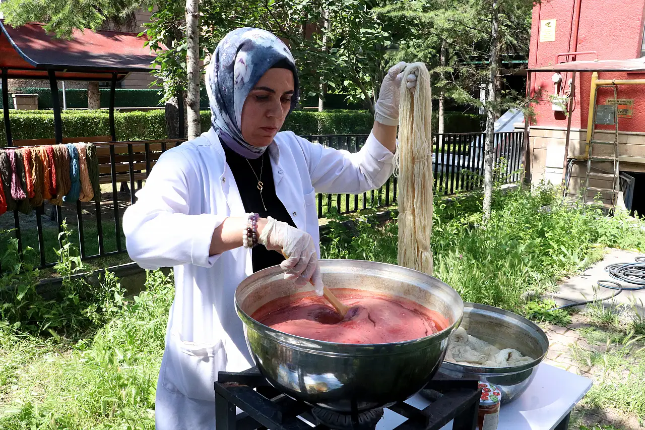 Papatyadan sarı, cevizden kahve: Kayseri'de doğal boya üretimi