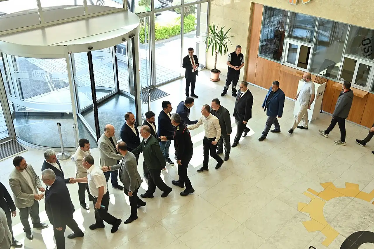 Kayseri OSB'de bayramlaşma sırası