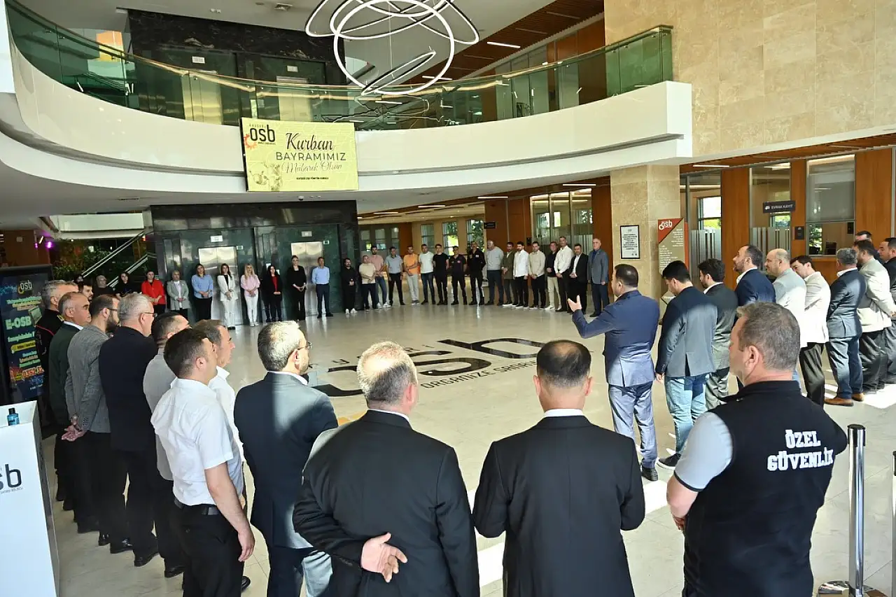 Kayseri OSB'de bayramlaşma sırası