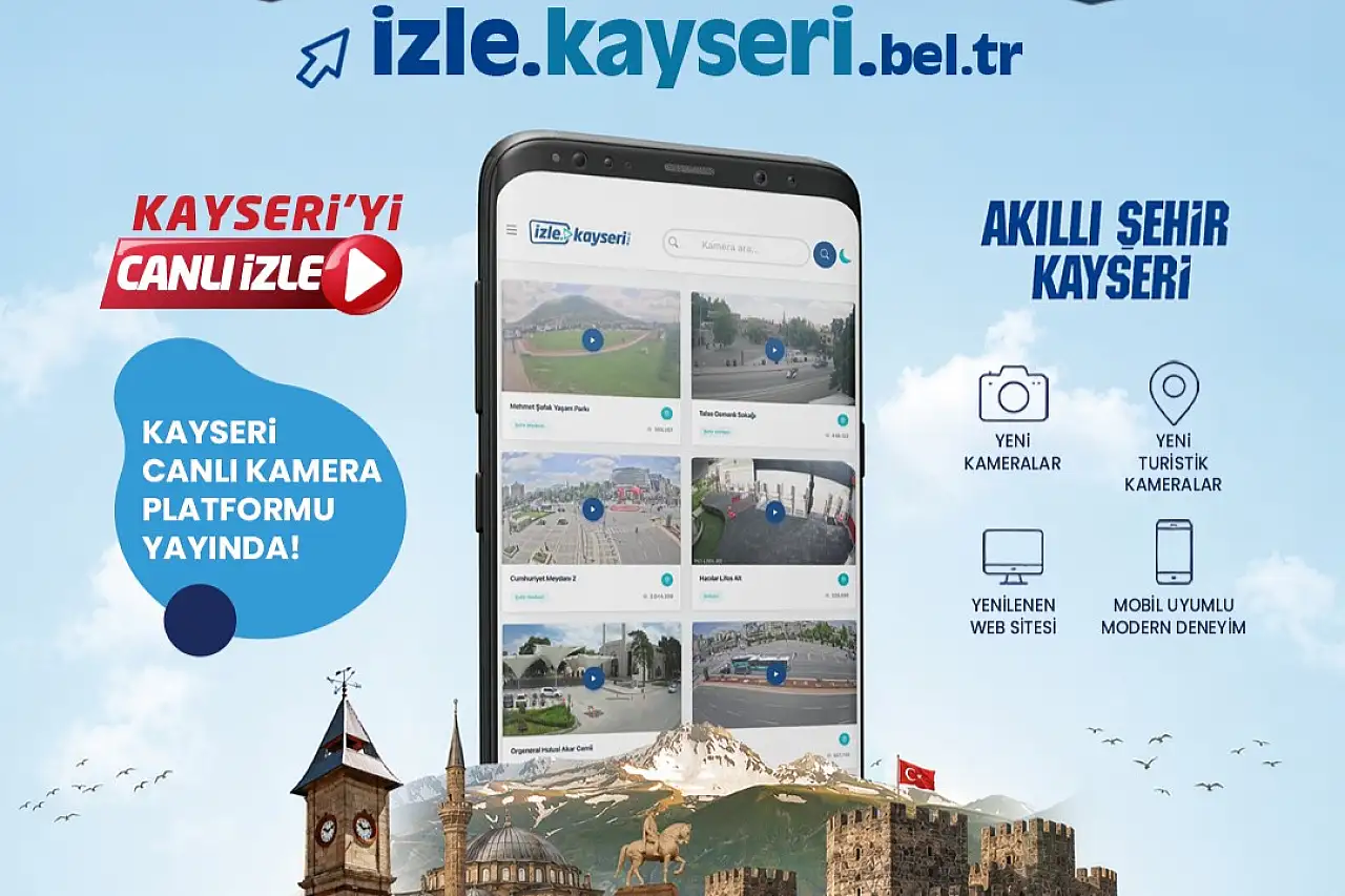6 yeni kamera ile Kayseri'nin güzellikleri anlık takipte