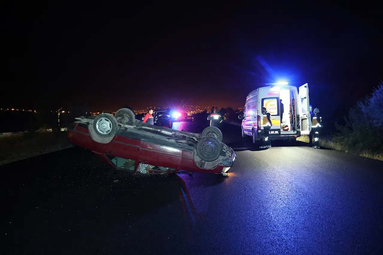 Nevşehir'de otomobil takla attı! 1 ölü