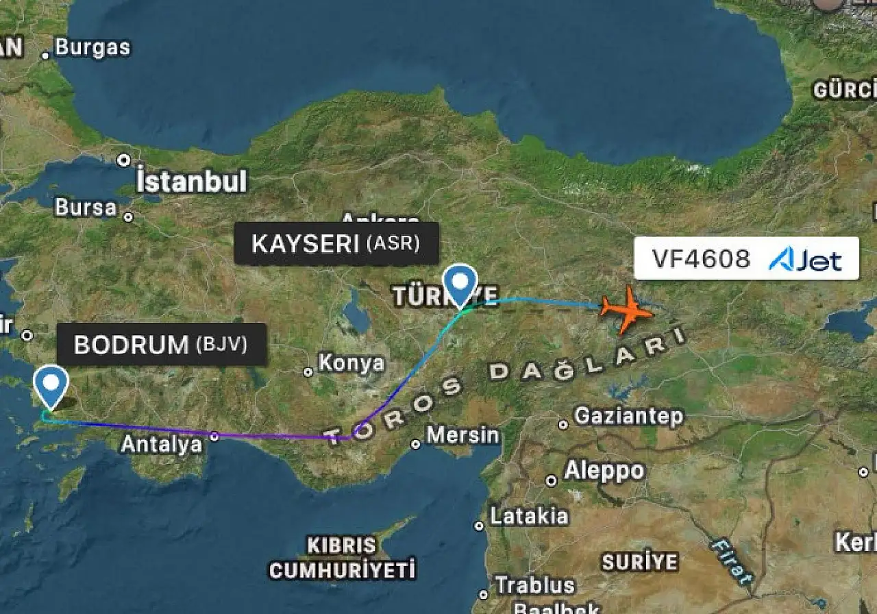 Kayseri'de hava koşulları uçuşları vurdu! Yolcu uçağının rotası değişti