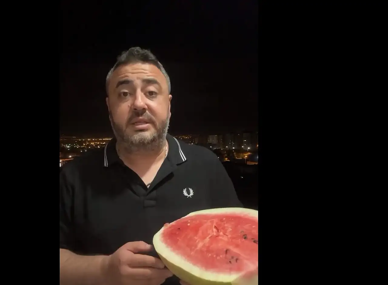 Kayserili fenomen karpuz yumrukladı!