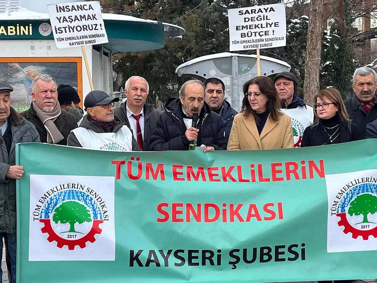 Kayseri'de Emekliler eylem yaptı!