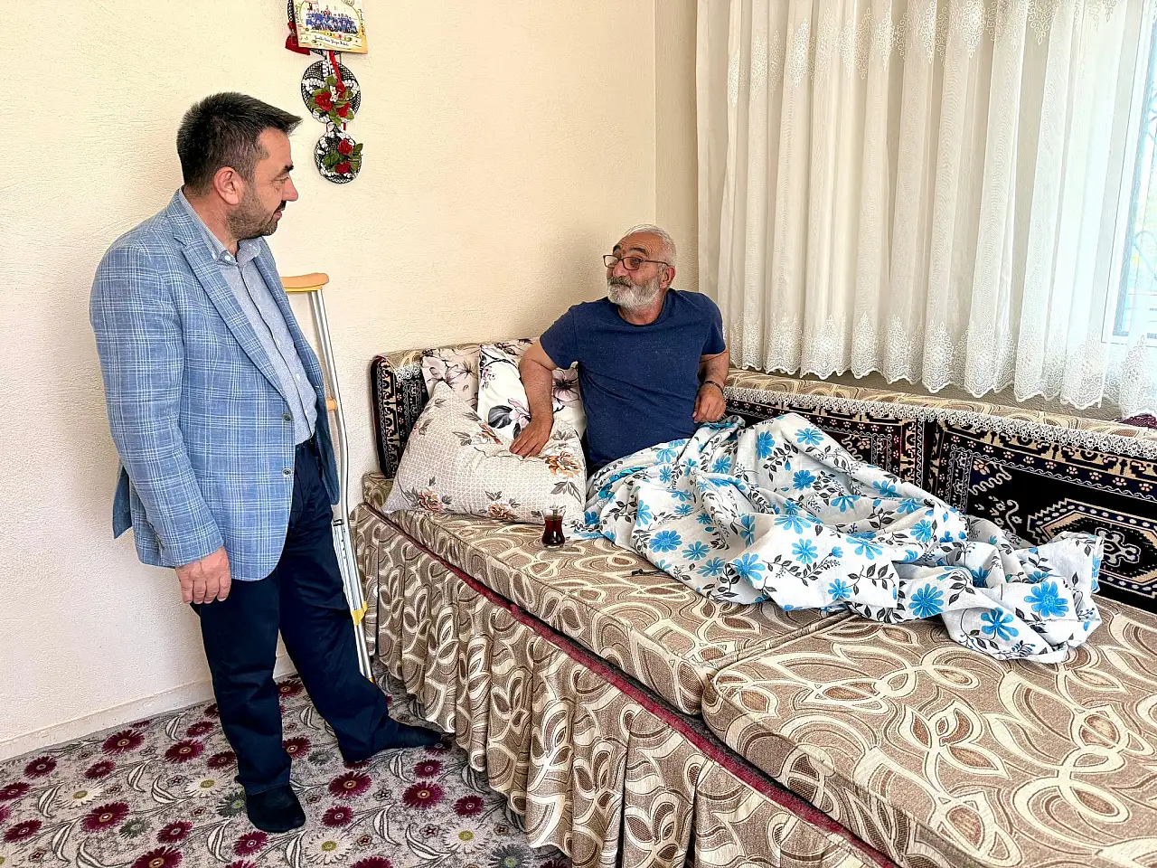 Müftülük personeline evinde moral ziyareti