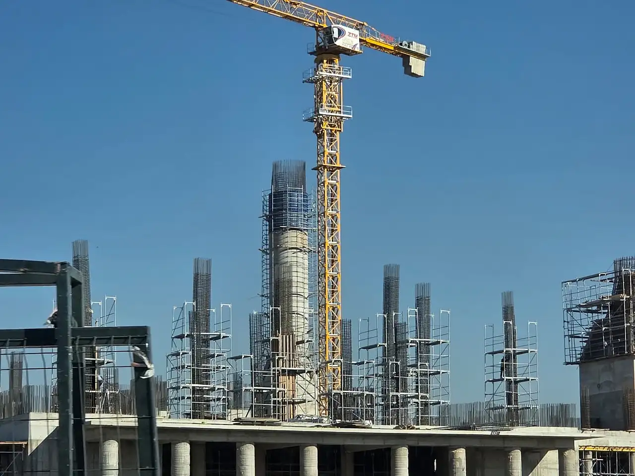 Kayseri'de 700 milyonluk camide son durum! Beton bloklar yükseliyor
